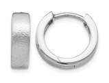 Sterling Silver Textured Huggie Hoop Earrings 